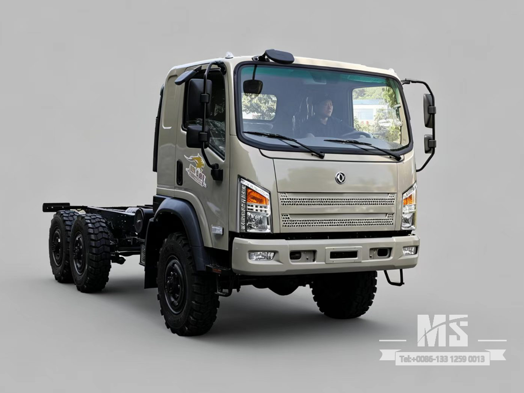 Dongfeng 6×6 EQ2082 Chassis_6*6 190hp Flat Head Truck ခြောက်ဘီးယက် Chassis_ အထူးထုတ်ကုန် Truck Chassis 