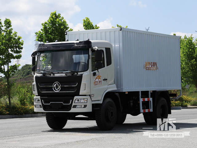 Dongfeng 18 Ton White 4×2 Flat-head Box Truck (210 HP) | အထူးပို့ကုန်ကားများ