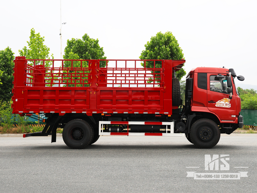 Dongfeng 18 Ton Red 4×2 Grid Stake Dump Truck (210 HP) | အထူးပို့ကုန်ကားများ
