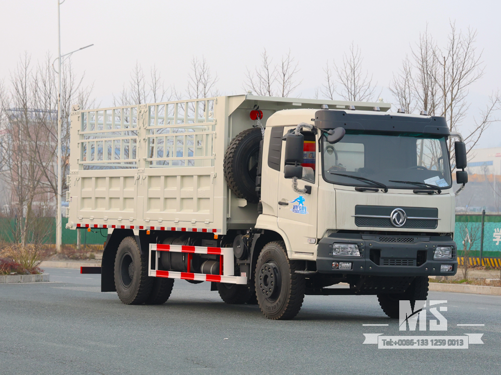 Dongfeng 18 Ton White 4×2 Grid Stake Dump Truck (210 HP) | အထူးပို့ကုန်ကားများ