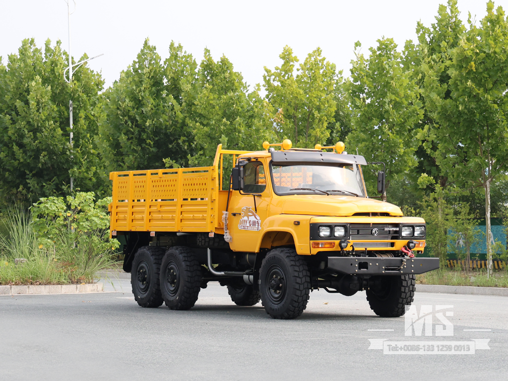 Export-Only Dongfeng 8-Ton Six-Wheel Drive နှာခေါင်းရှည် ကုန်တင်ထရပ်ကား အင်ဂျင် 170 HP |EQ3253GP6