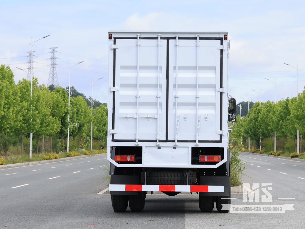 Dongfeng 18 Ton White 4×2 Flat-head Box Truck (210 HP) | အထူးပို့ကုန်ကားများ