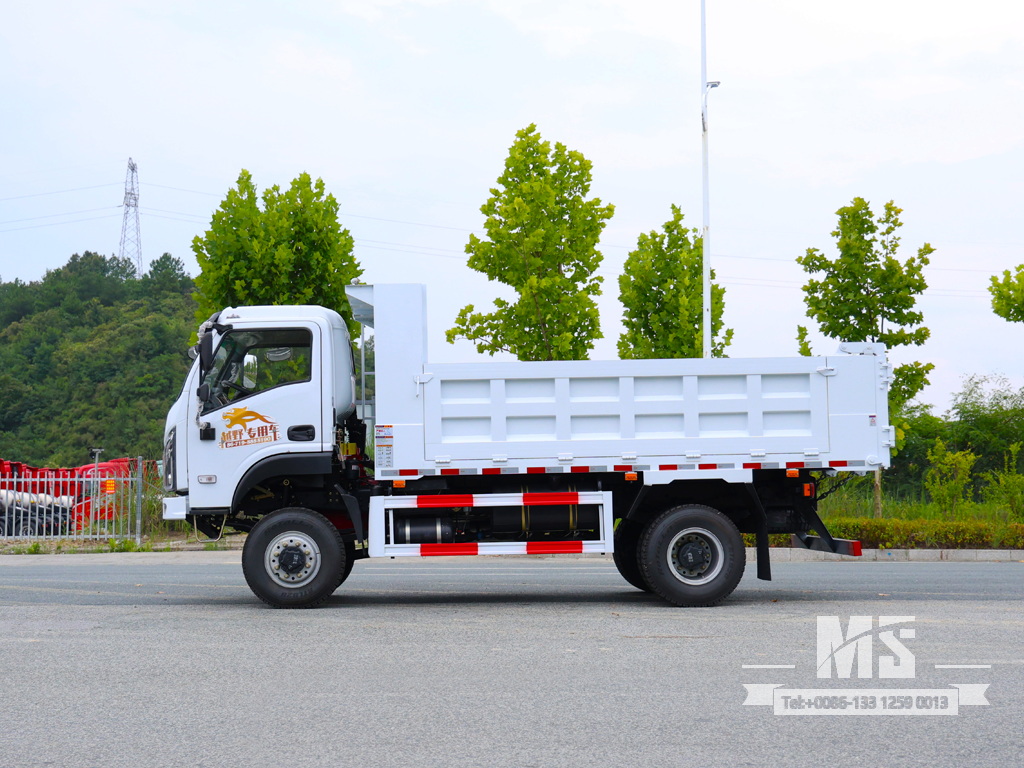 Dongfeng 12 တန် လေးဘီးယက် လမ်းမထက်တွင် မီးထွန်းထားသော ထရပ်ကား တောင်ပေါ်နှင့် ဆောက်လုပ်ရေးလုပ်ငန်းခွင်| အထူးပို့ကုန်ကားများ 