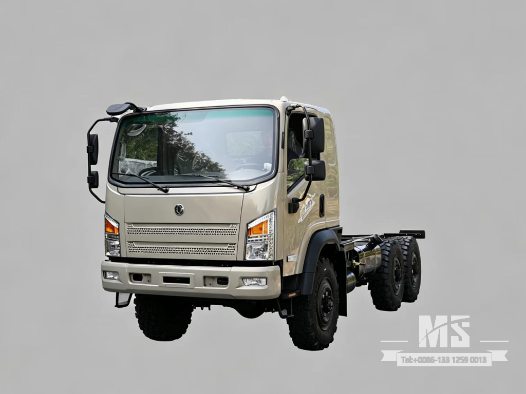 Dongfeng 6×6 EQ2082 Chassis_6*6 190hp Flat Head Truck ခြောက်ဘီးယက် Chassis_ အထူးထုတ်ကုန် Truck Chassis 