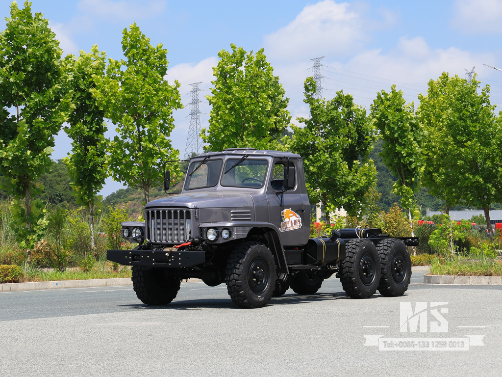 Dongfeng 6×6 ငွေရောင် မီးခိုးရောင် EQ2082 Chassis_6*6 170HP သမားရိုးကျ ထရပ်ခြောက်ဘီးယက် ကိုယ်ထည်_ အထူးထုတ်ကုန် ကိုယ်ထည် 