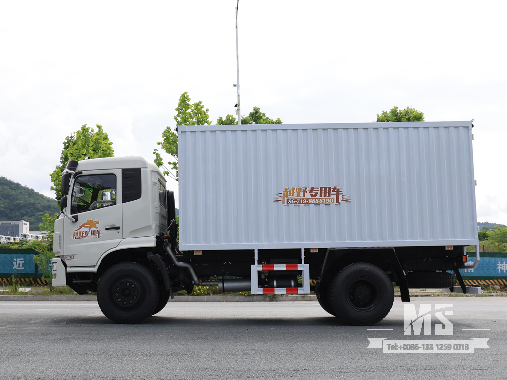 Dongfeng 18 Ton White 4×2 Flat-head Box Truck (210 HP) | အထူးပို့ကုန်ကားများ