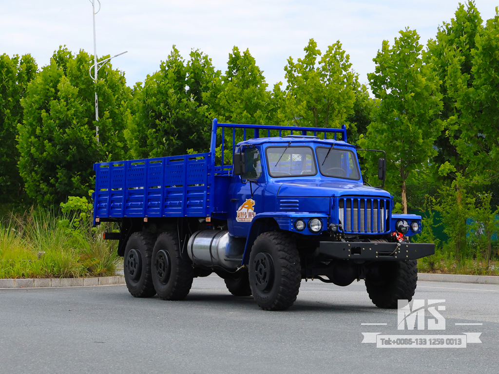 Export-Only Dongfeng 10-Ton Six-Wheel Drive Long Nose Cargo Truck တွင် HP အင်ဂျင် 190 တပ်ဆင်ထားသည်။
