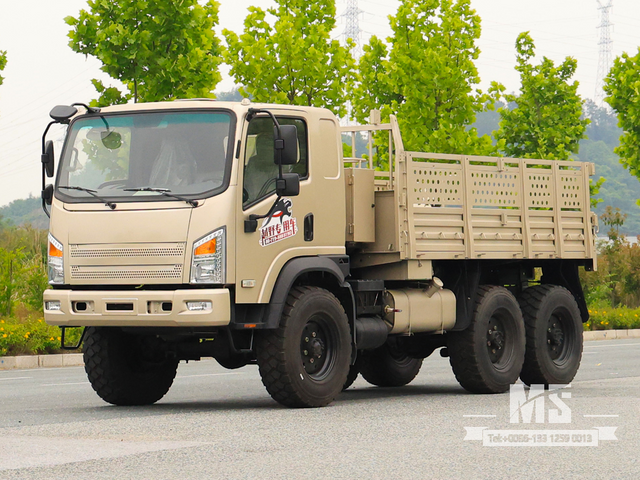 Dongfeng 6X6 Grey Flat-head EQ2082 170HP SingleRow Cab Trucks 6WD လမ်းကြမ်းထရပ်ကားများ 