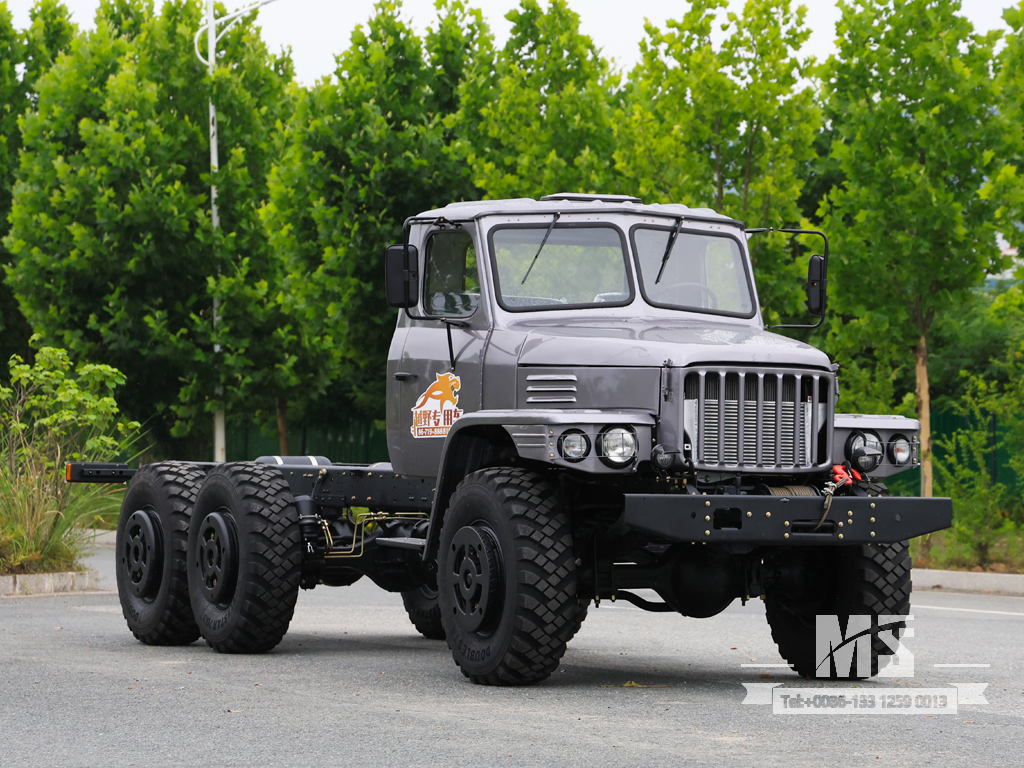 ရောင်းရန်အတွက် Dongfeng 6×6 EQ2100 Chassis_6×6 လမ်းကြမ်းထရပ်ကား၊ ရောင်းရန်ရှိသော Dual-pane Front Windscreen Cab Chassis_ အထူးတင်ပို့သည့်ကိုယ်ထည် 